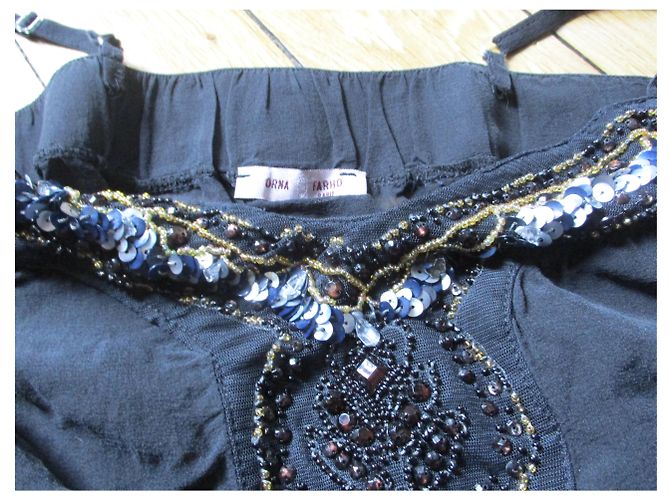 Autre Marque orna farho - Top Seidenschmuck, Taille 40. Schwarz - Ansicht 3