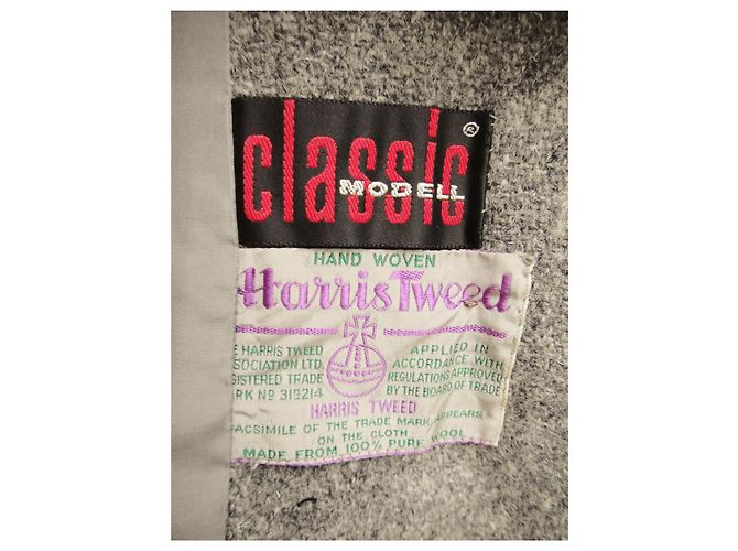Autre Marque cappotto vintage in Harris Tweed t 38 Grigio - vista 2
