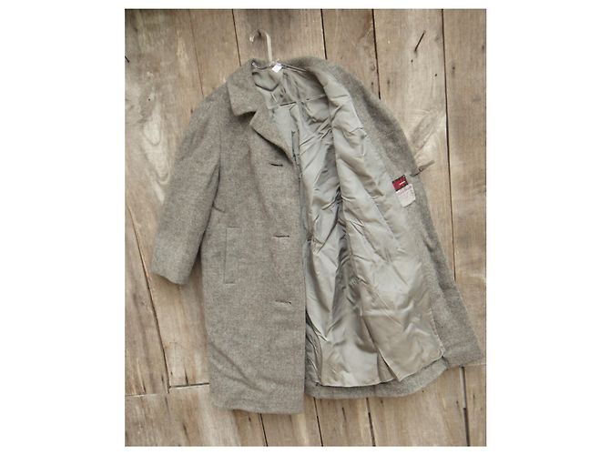 Autre Marque cappotto vintage in Harris Tweed t 38 Grigio - vista 3
