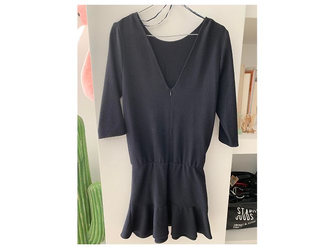 Abito corto con balze Ba&Sh blu navy - vista 2