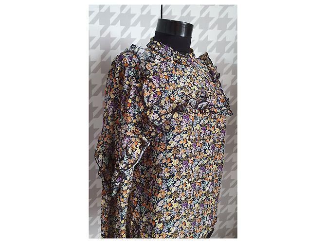 Autre Marque Birgitte Herskind Blumenbluse aus Viskose Mehrfarben - Ansicht 2