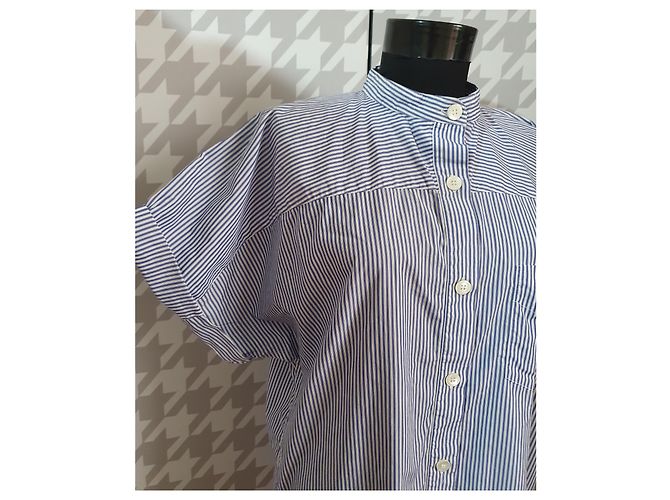 Abito camicia a righe blu e bianco in cotone Apc - vista 2