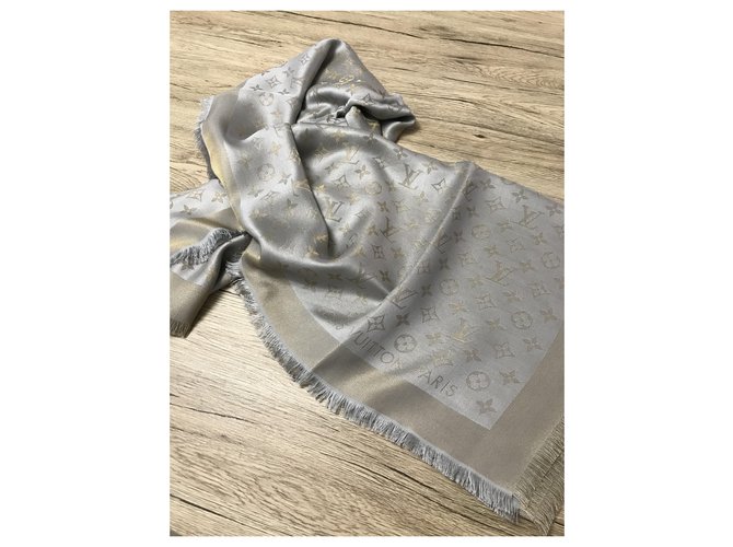 Scialle Louis Vuitton greige Grigio - vista 4