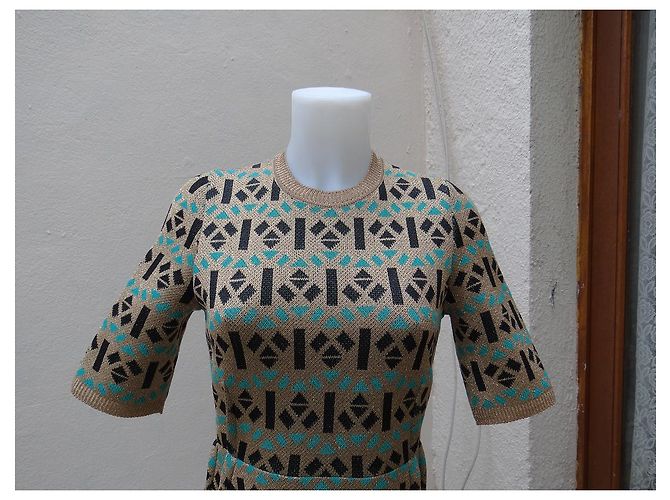 Pull Marni Noir et Doré Multicolore - vue 2