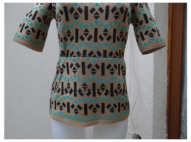 Pull Marni Noir et Doré Multicolore - vue 3