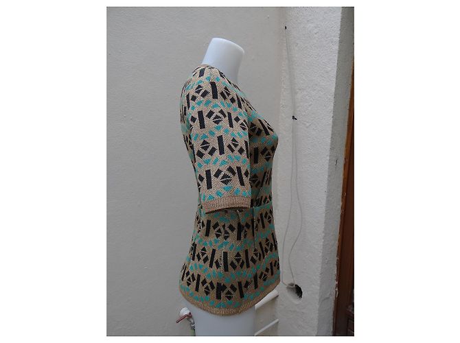 Pull Marni Noir et Doré Multicolore - vue 4