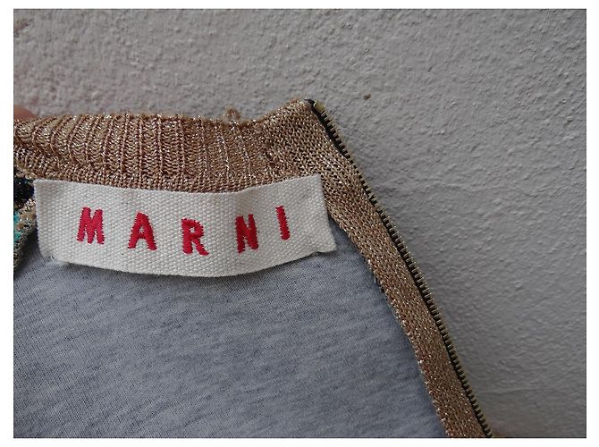 Pull Marni Noir et Doré Multicolore - vue 8