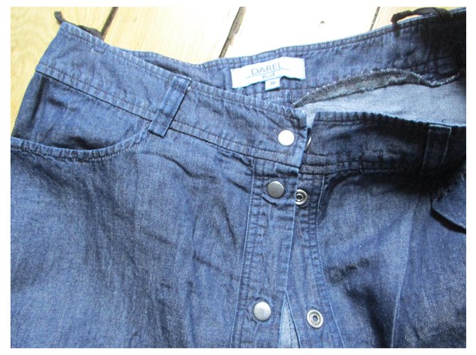 Gerard Darel Falda larga jeans, taille 36. Azul - vista 2