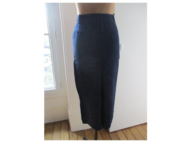 Gerard Darel Falda larga jeans, taille 36. Azul - vista 3