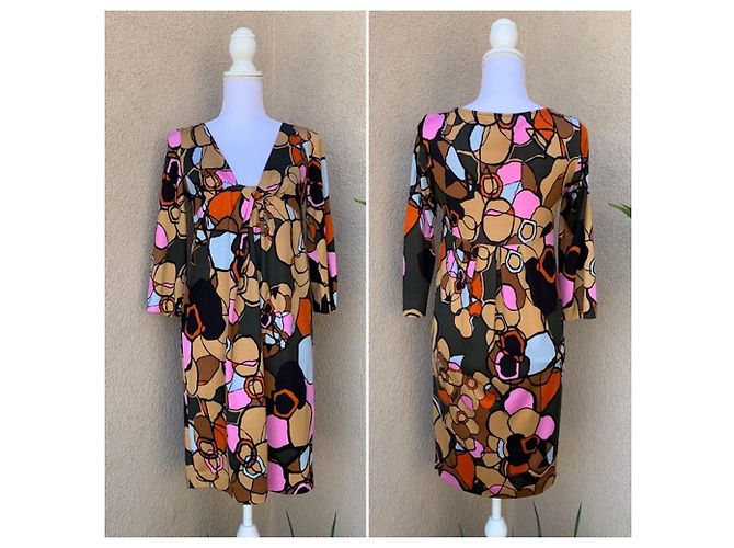 Diane Von Furstenberg Vestido de seda estampado retro DvF Elena Multicolor - vista 2