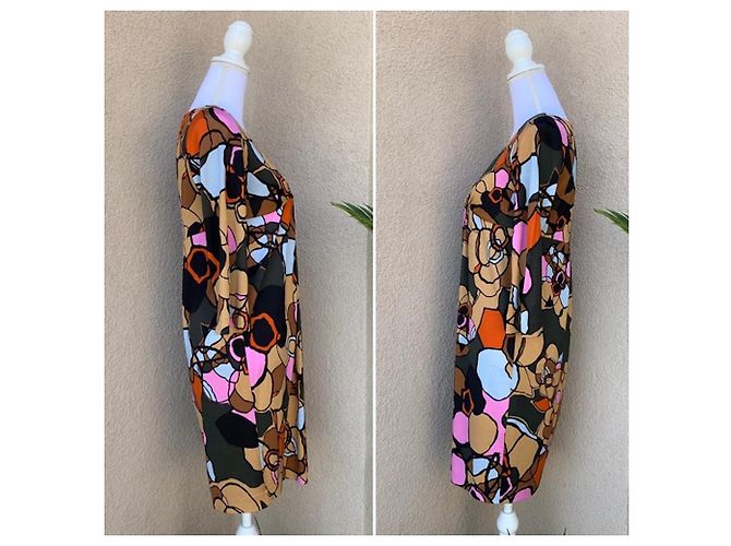 Diane Von Furstenberg Vestido de seda estampado retro DvF Elena Multicolor - vista 3