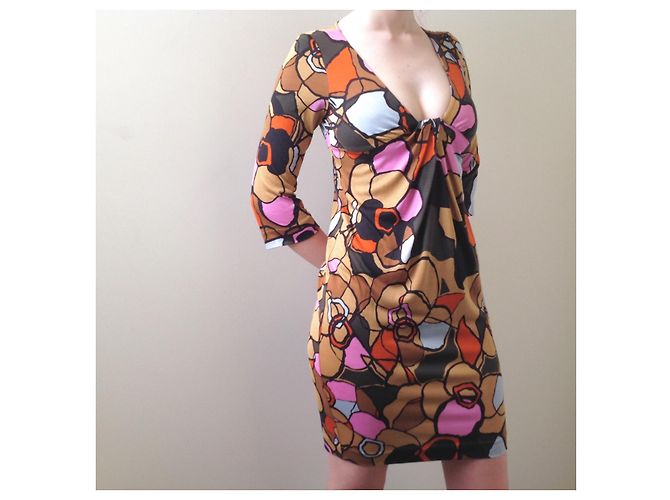 Diane Von Furstenberg Vestido de seda estampado retro DvF Elena Multicolor - vista 4