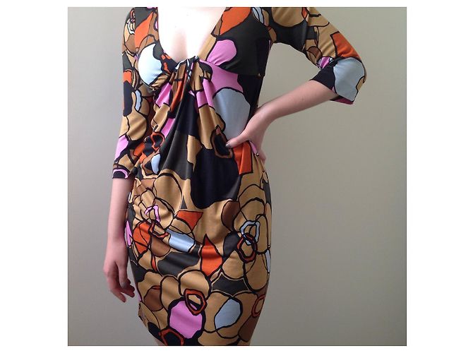 Diane Von Furstenberg Vestido de seda estampado retro DvF Elena Multicolor - vista 5
