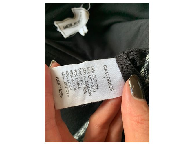 Vestido Gulia American Retro Negro Algodón - vista 9