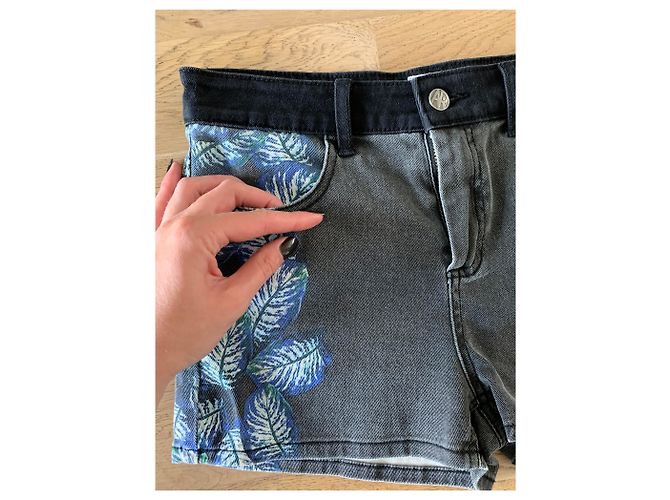 Pantaloncini in denim American Retro Eva Blu - vista 2