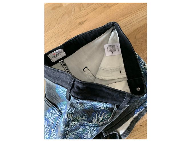 Pantaloncini in denim American Retro Eva Blu - vista 4