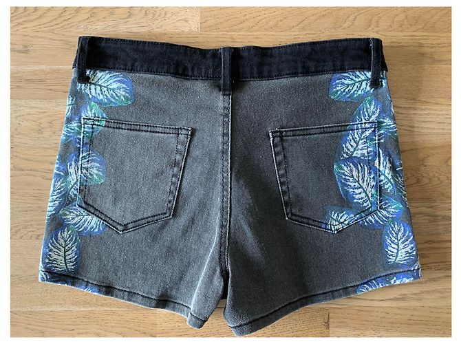 Pantaloncini in denim American Retro Eva Blu - vista 6