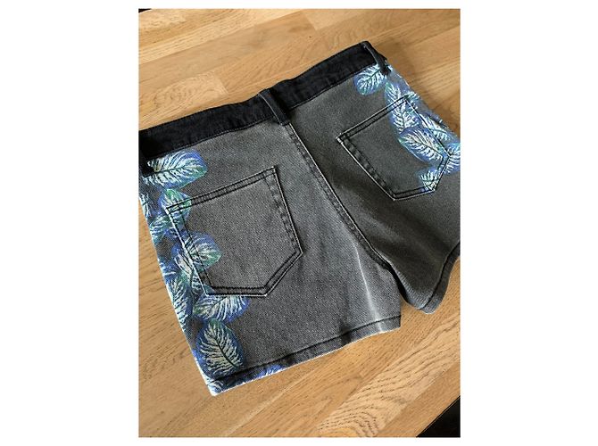Pantaloncini in denim American Retro Eva Blu - vista 7
