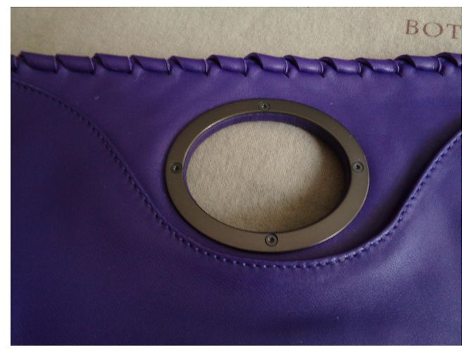 Pochette Bottega Veneta Intrecciato in pelle viola Porpora - vista 6