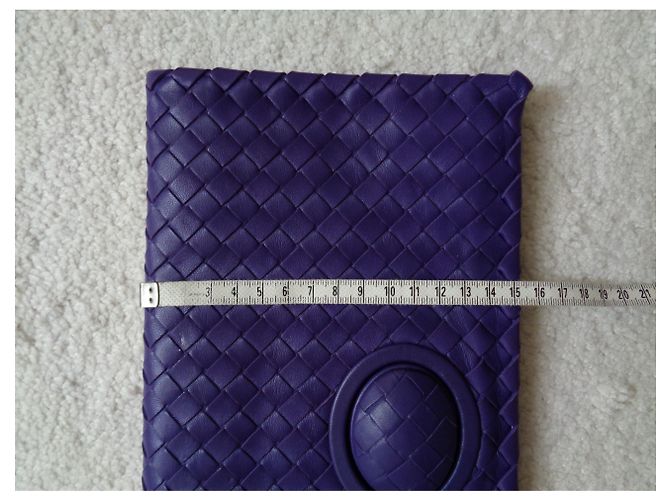 Pochette Bottega Veneta Intrecciato in pelle viola Porpora - vista 9
