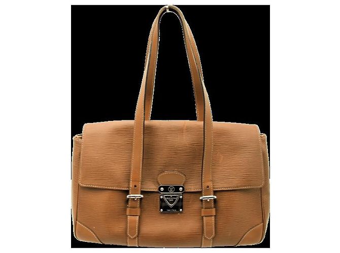 Louis Vuitton Ségur in pelle Epi marrone - vista 10