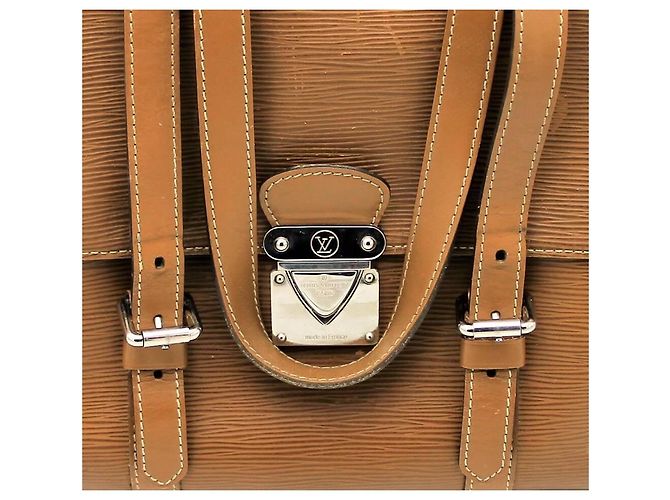 Louis Vuitton Ségur in pelle Epi marrone - vista 2