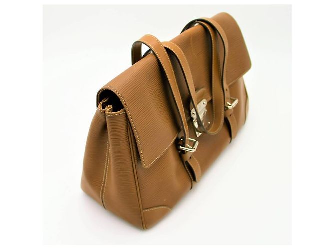 Louis Vuitton Ségur in pelle Epi marrone - vista 5