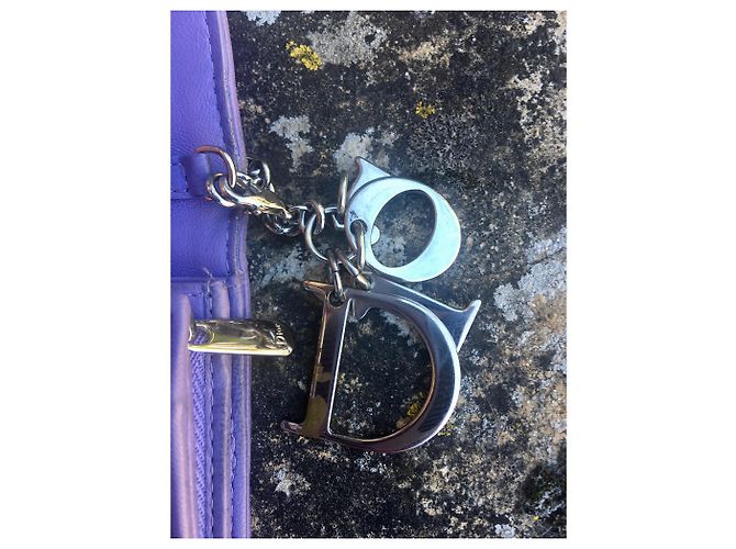 Christian Dior Pochette portafoglio Lady Dior in pelle cannage lilla Porpora - vista 17