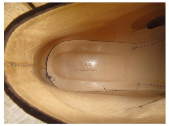 Apc Lederstiefel dunkelbraun Größe 45 - Ansicht 8