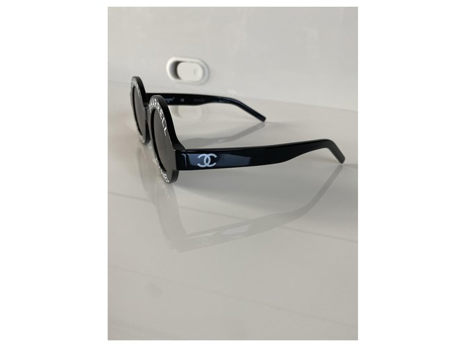 Cambon Chanel Occhiali da sole Nero Bianco - vista 4
