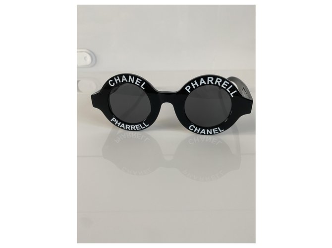 Cambon Chanel Occhiali da sole Nero Bianco - vista 5