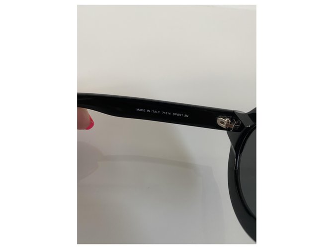 Cambon Chanel Occhiali da sole Nero Bianco - vista 7