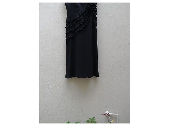 Escada Kleid Schwarz aus Polyester Größe 40 - Ansicht 2