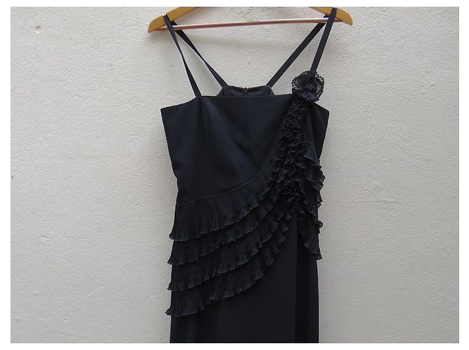 Escada Kleid Schwarz aus Polyester Größe 40 - Ansicht 3