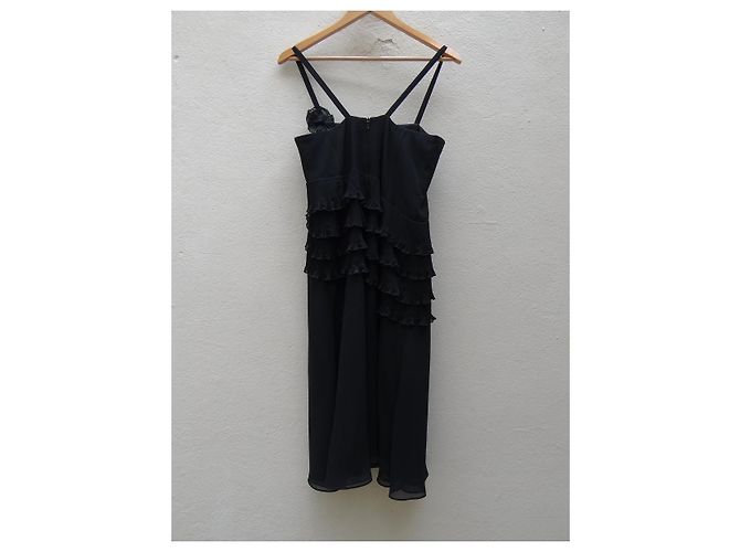 Escada Kleid Schwarz aus Polyester Größe 40 - Ansicht 6