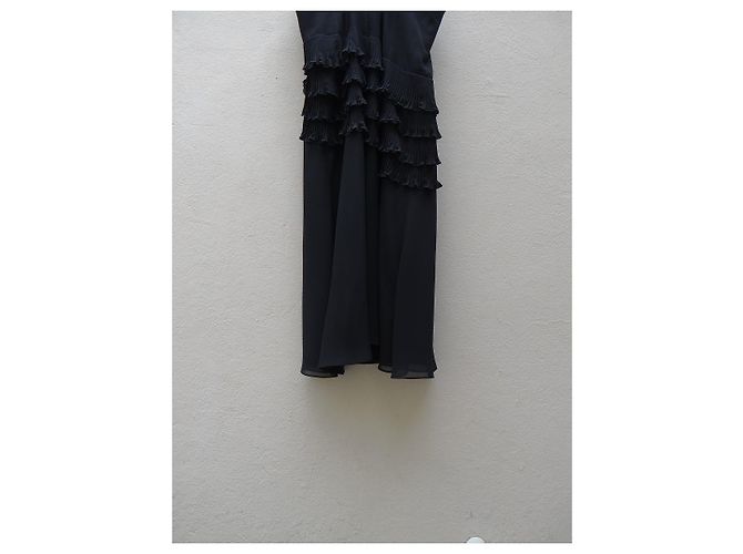 Escada Kleid Schwarz aus Polyester Größe 40 - Ansicht 7