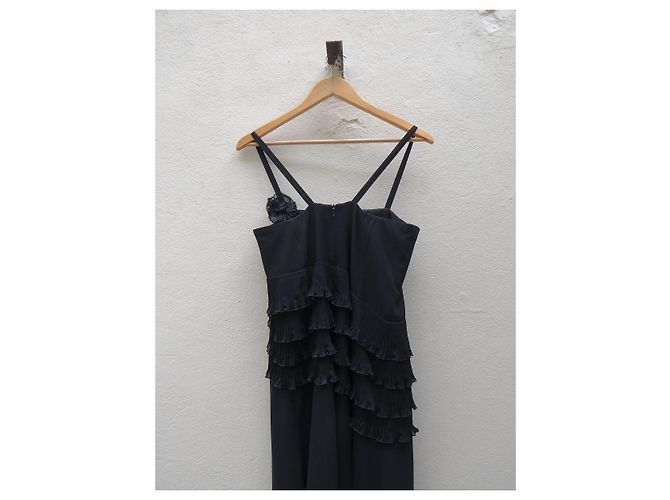 Escada Kleid Schwarz aus Polyester Größe 40 - Ansicht 8