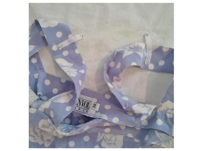 Autre Marque 100% Soie. Hecho en francia. Lenvol Paris. taille 36. En parfait état. Azul Crudo - vista 10