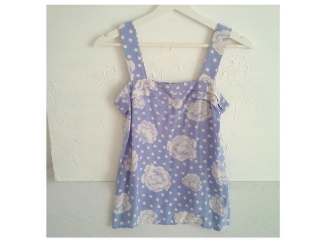 Autre Marque 100% Soie. Hecho en francia. Lenvol Paris. taille 36. En parfait état. Azul Crudo - vista 5