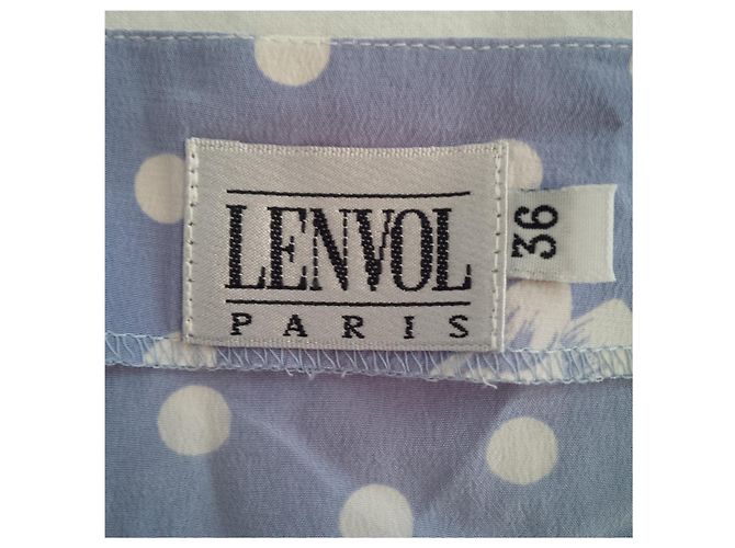 Autre Marque 100% Soie. Hecho en francia. Lenvol Paris. taille 36. En parfait état. Azul Crudo - vista 7