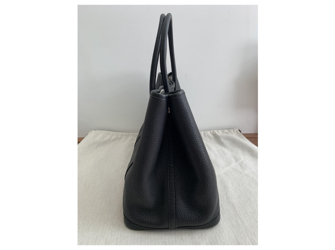 Borsa Hermès Garden Party Back in pelle nera Nero - vista 10