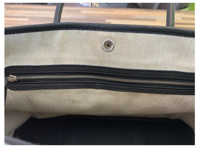 Borsa Hermès Garden Party Back in pelle nera Nero - vista 4