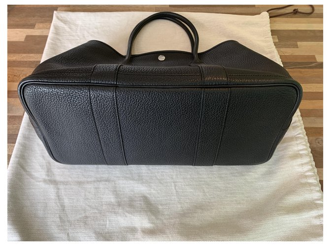 Borsa Hermès Garden Party Back in pelle nera Nero - vista 5