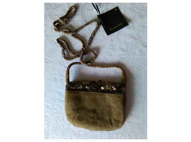 Bolso de mano Massimo Dutti Bronce con cadena - vista 2