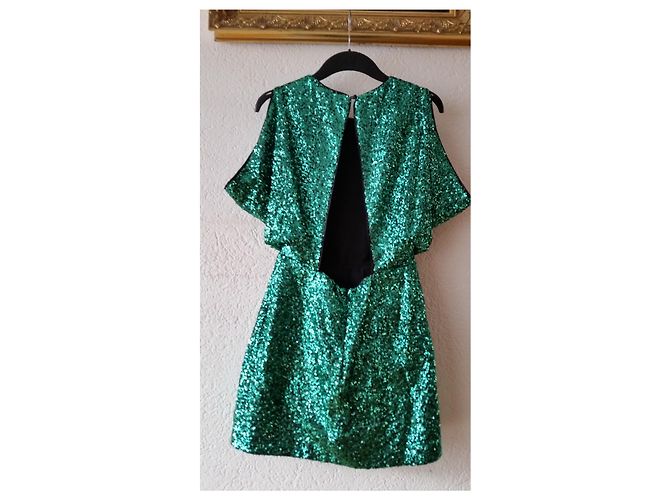 Autre Marque Abito con paillettes H&M verde - vista 2