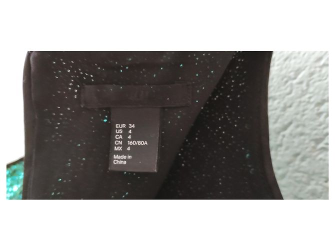 Autre Marque Abito con paillettes H&M verde - vista 3