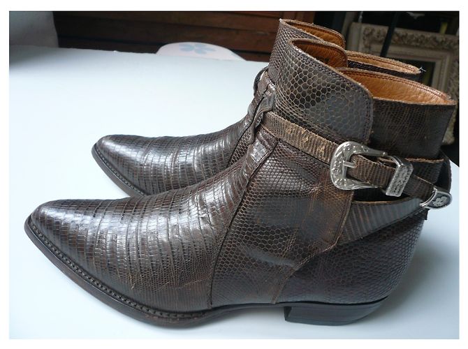 Vintage SANTIAGS COURTES LEZARD MARRONS Braun - Ansicht 2