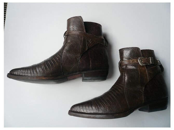Vintage SANTIAGS COURTES LEZARD MARRONS Braun - Ansicht 4