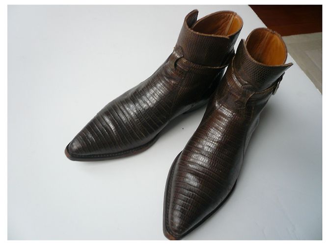 Vintage SANTIAGS COURTES LEZARD MARRONS Braun - Ansicht 5