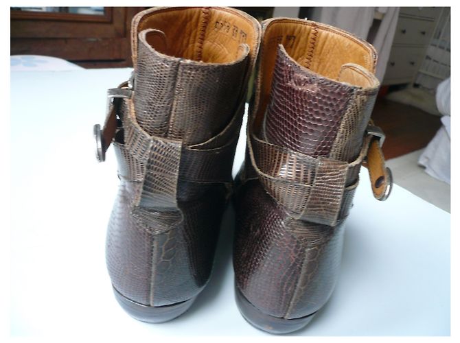 Vintage SANTIAGS COURTES LEZARD MARRONS Braun - Ansicht 6